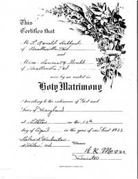 Certificato di matrimonio